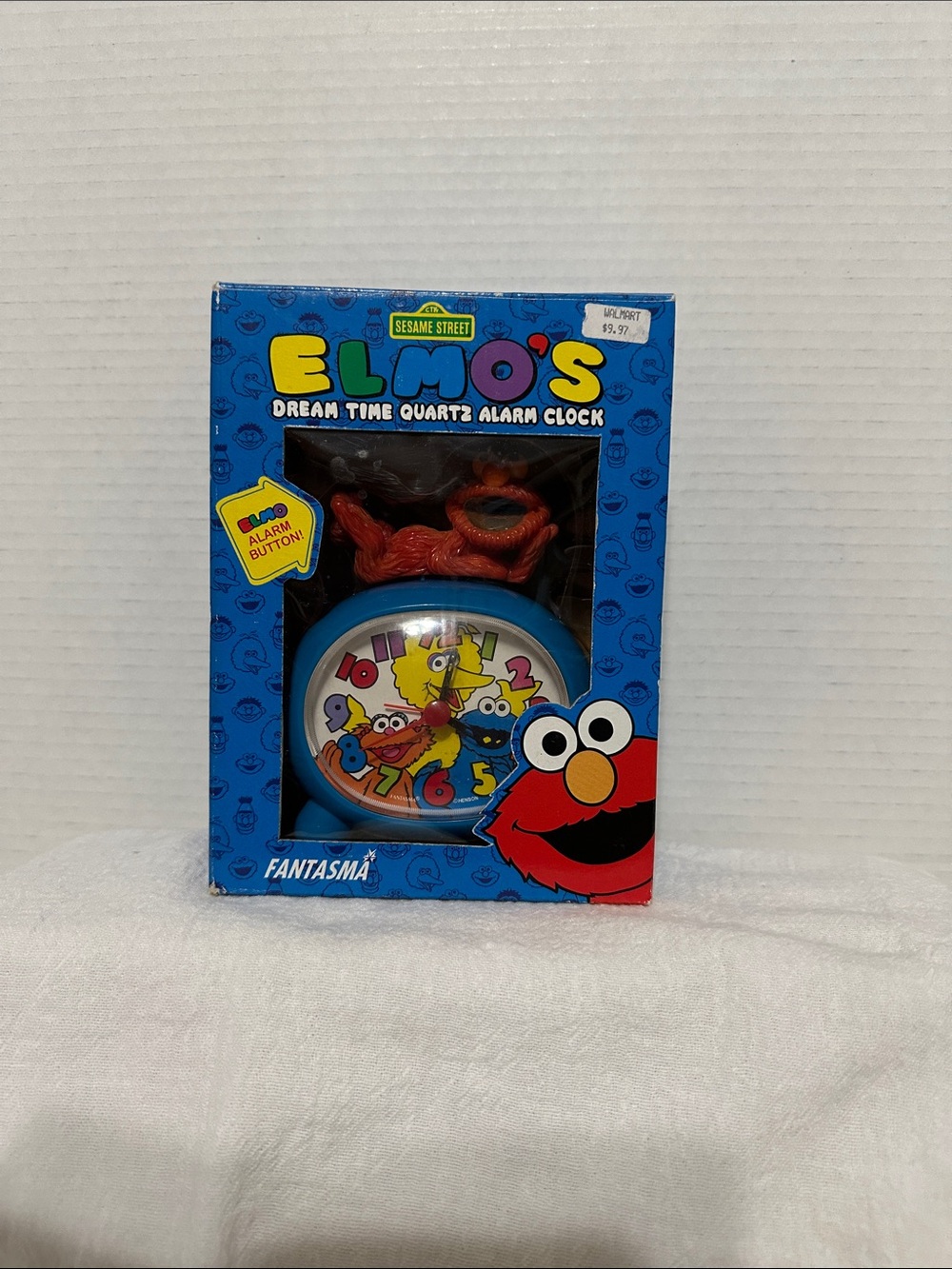 Sesame Street Elmo Blue Character Alarm Clock with Elmo & Friends